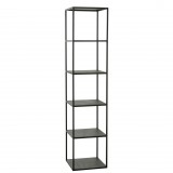 RACK 6 METAL BLACK 180 - CABINETS, SHELVES